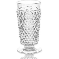 Набір склянок для напоїв 2шт/300 мл Hobnail білий із ножкою KLIMCHI 41013/300-1/27