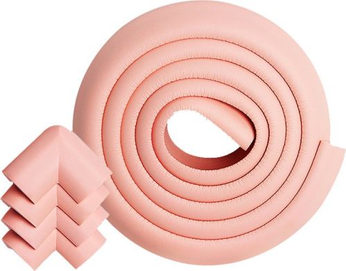 Набор защитные уголки Babyhood 4 шт и защитная лента 2 м розовый BH-603P, Розовый