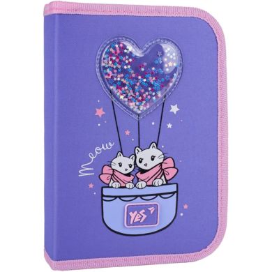 Пенал твердий YES одинарний з двома клапанами HP-04 Purr Meow 533624