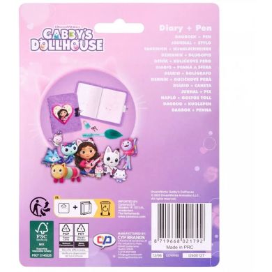 Пухнастий блокнот на замочку з ручкою GABBY'S DOLLHOUSE GD99988