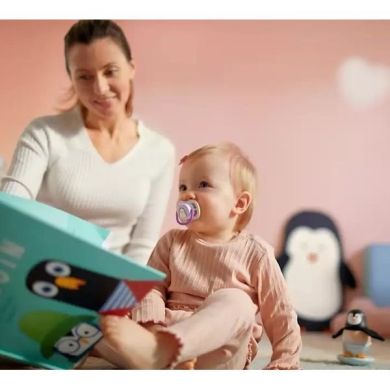 Пустушка ортодонтична Avent Ultra Air Animal для дівчат, від 0 до 6 місяців, 2 шт SCF080/06
