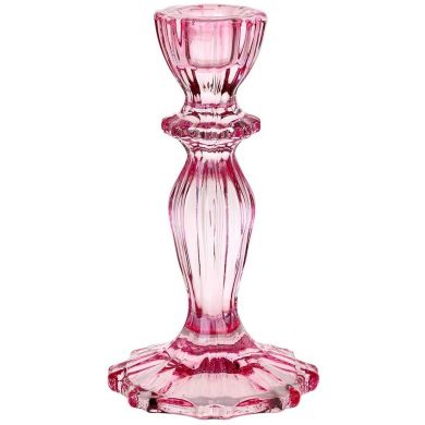 Рожевий скляний свічник серіїї Boho Talking Tables BOHOV2-PNKCNDLHOLD