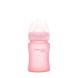Скляна дитяча пляшечка Everyday Baby 150мл із силіконовим захистом 10208, Рожевий