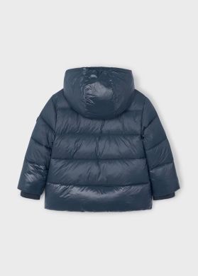 Блискуче пальто з капюшоном Mayoral 104 Синій 4416