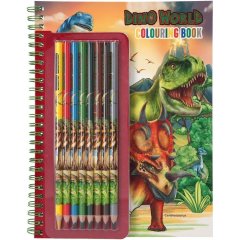 Альбом для раскраски с карандашами (8шт) Dino World 0411385