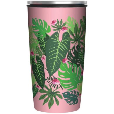 Чашка бамбукова SlideCUP Рожеві джунглі chic.mic 0,42 л BCS115, Рожевий