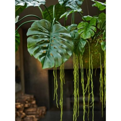 Цветок искусственный Монстера подвесная зеленая 80 см. Silk-ka 141438
