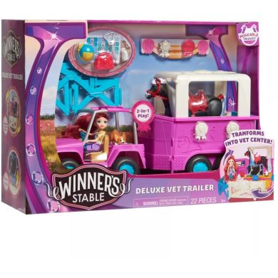 Лялька та кінь у загоні з аксесуарами Winner&rsquo;s Stable Deluxe Vet Trailer 35,5x51x16,5 см 53190