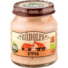 М'ясне органічне пюре Rudolfs Курча з 6 місяців 120 г 4751017940815
