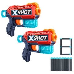 Набор быстрострельных бластеров EXCEL Double Kickback (2 бластыря, 6 банок, 8 патронов), X-Shot 36202R