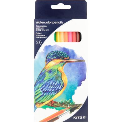 Карандаши цветные акварельные, 12 шт. Kite Птицы KITE K18-1049
