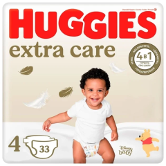 Підгузки Huggies Extra Care Size 4 (8-16 кг) 33 шт 5029053583143 9400778/9400724, L