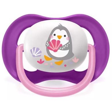 Пустышка ортодонтическая Avent Ultra Air Animal для девочек, от 6 до 18 месяцев, 2 шт SCF080/08