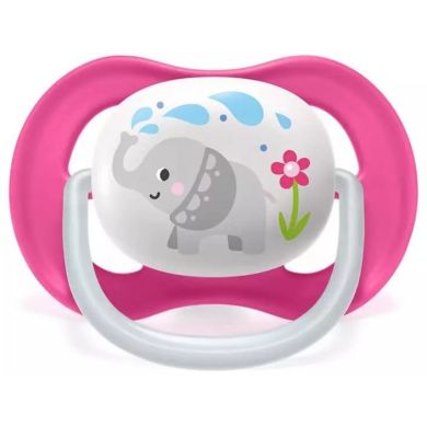 Пустышка ортодонтическая Avent Ultra Air Animal для девочек, от 6 до 18 месяцев, 2 шт SCF080/08