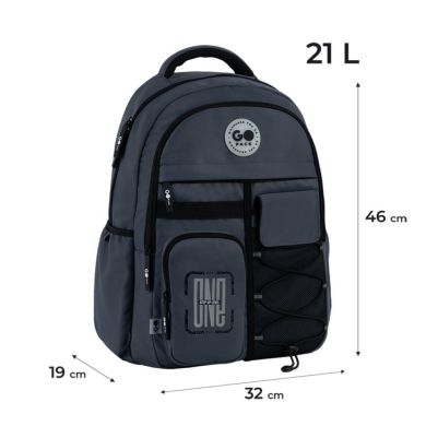 Рюкзак GoPack Education Teens 184 темно-сірий GO26-184L-4