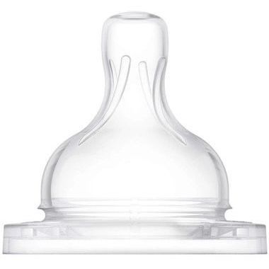 Соска Philips силіконова Антиколік, 1 міс+ 2 шт, повільний потік Avent SCY762/02