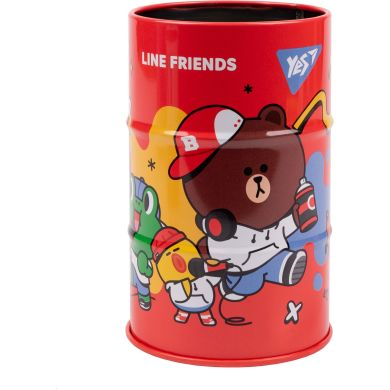 Стакан-підставка бочка Line friends метал YES 470504
