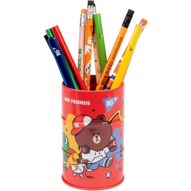 Стакан-підставка бочка Line friends метал YES 470504