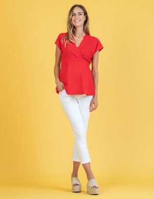 Штани для вагітних Attesa Slim Fit Boyfriend XS Білий 2156/058.100 TES:068 COD.