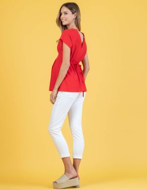 Штани для вагітних Attesa Slim Fit Boyfriend XS Білий 2156/058.100 TES:068 COD.
