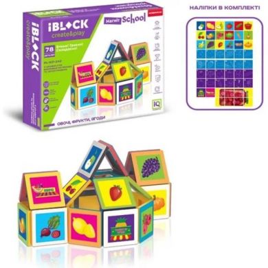 Конструктор магнітний IBLOCK, 78 деталей PL-921-242