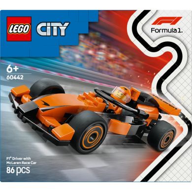 Конструктор Пілот F1 з автомобілем для перегонів команди McLaren LEGO City 60442