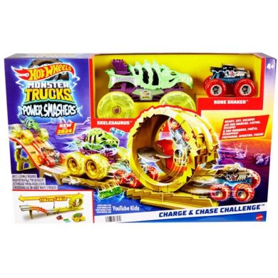 Набор Заряжай и преследуй серии Power Smashers Monster Trucks Hot Wheels HXT05