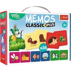 Настольная игра Мемос Классические плюс 36 карт Зверята и их избушки Trefl 02333
