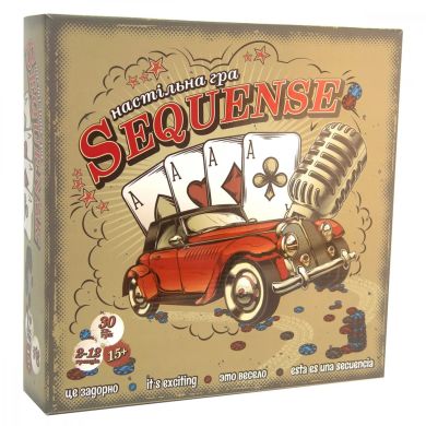 Настольная игра Strateg Sequense Сиквенс карточная на украинском языке 30361