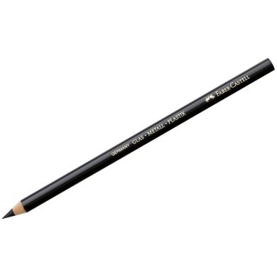 Олівець перманентний Faber-Castell для письма по склу, пластику, металу, колір чорний 115999
