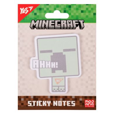 Папір з липким шаром фігурний Minecraft Creeper 40 аркушів YES 170398
