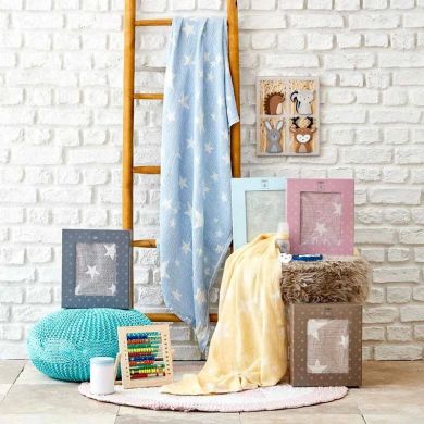 Плед детский 80x120 голубой Karaca Home 200.16.01.0411, 80x120