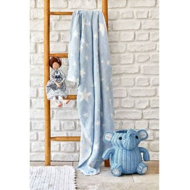 Плед детский 80x120 голубой Karaca Home 200.16.01.0411, 80x120