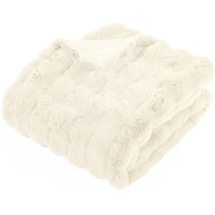 Плед з хутра кролика , 130&times;180 см, айворі Tiseco 3532IVORY
