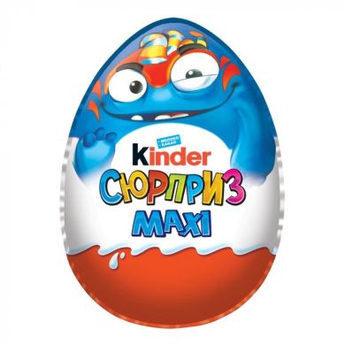 Шоколадне яйце Kinder Surprise Maxi Natoons в асортименті 100 г 4008400230726