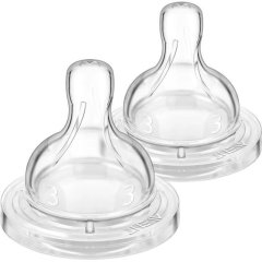 Соска Philips силиконовая Антиколик, 3 мес+, 2 шт, средний поток Avent SCY763/02