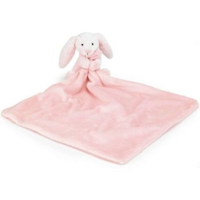 Комфортер-пустушка Сором'язливий рожевий Зайчик Jellycat (Джеллі кет) Little SOB444P, Рожевий