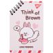Блокнот YES 95х145 мм, 60 аркушів, подвійна cпіраль Line Friends Think of Brown 151755
