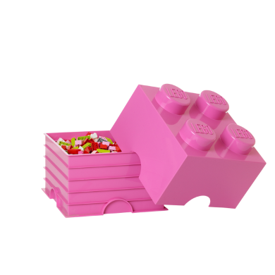 Четырехточечный ярко-розовый контейнер для хранения Х4 Lego 40031739