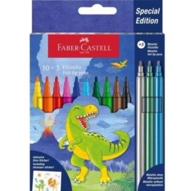 Фломастеры 13 цветов Дино Faber-Castell 32962