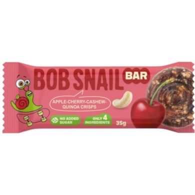 Фруктово-ягідно-горіховий батончик Bob Snail Яблуко-Вишня-Кеш&rsquo;ю-Кріспи Кіноа 35 г Равлик Боб 4820287102558