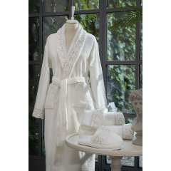 Комплект для вани JESSI CREAM (халат S/M, 2 рушники, тапочки) PEPPERHOME JESSI 2002