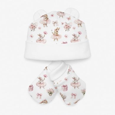 Комплект: шапочка та царапки My Little Pie Bubbles 1/3 місяців (56-62) SET010, 1/3 місяців (56-62), 56
