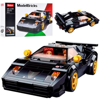 Конструктор SLUBAN M38-B1098 Model Bricks: Машинка чорна, 254 деталей