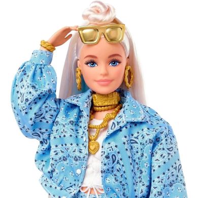 Лялька Barbie Екстра білявка з пучком на розпущеному волоссі HHN08