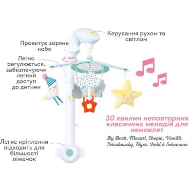 Музичний мобіль з проектором колекції Крихітка Місяць СОЛОДКІ СНИ Taf Toys 12665