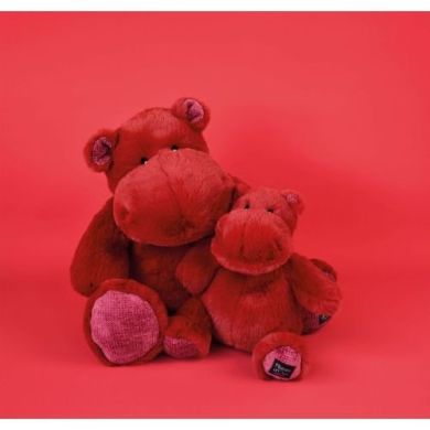 Мягкая игрушка DouDou Бегемот красный 25 см, HO3103