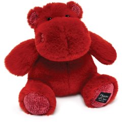 Мягкая игрушка DouDou Бегемот красный 25 см, HO3103