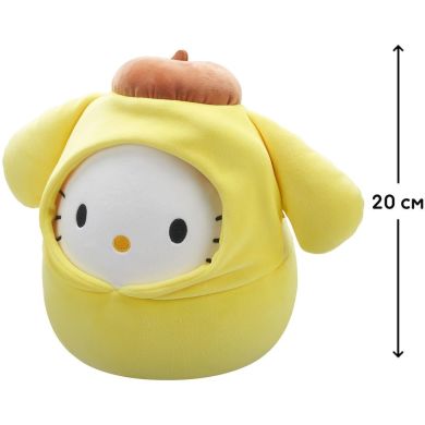 Мягкая игрушка SQUISHMALLOWS серии Хелоу Китти ХЕЛОУ КИТТИ В ОБРАЗЕ ПОМПОМПУРИН (20 см) SQSN00387