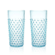Набір 2шт Склянка для напоїв 400 мл Hobnail, Azure, набір 2шт KLIMCHI 21013/400-361/27